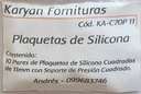 Plaquetas de Silicona Cuadradas, Presión, 11mm