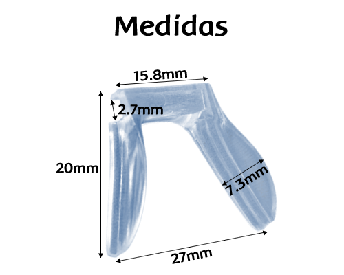 Puente Anatómico de PVC, Transparente, Ancho