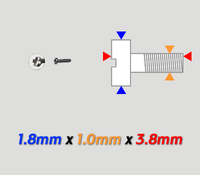 Tornillos 1.0 Largo 3.8