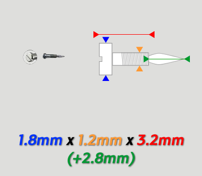 Tornillos Centrantes 1.2 Largo 3.2