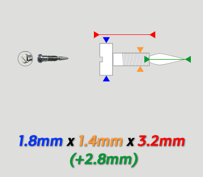 Tornillos Centrantes 1.4 Largo 3.2