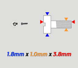 [KA-210-181038] Tornillos 1.0 Largo 3.8