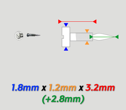 [KA-10-181260] Tornillos Centrantes 1.2 Largo 3.2