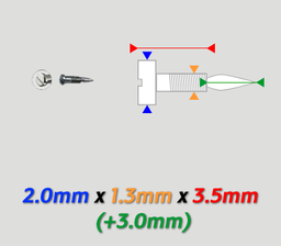 [KA-10-201365] Tornillos Centrantes 1.3 Largo 3.5