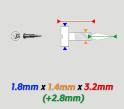 [KA-10-181460] Tornillos Centrantes 1.4 Largo 3.2